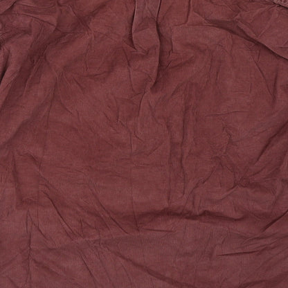 Mens UK Size S Marks and Spencer Red  Button-Up Long Sleeve Casual Shirt