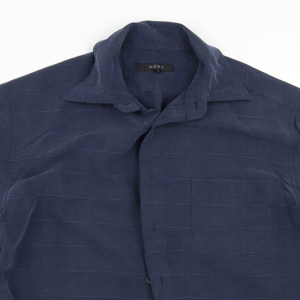 Mens UK Size S NEXT Blue  Button-Up Long Sleeve Casual Shirt
