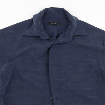 Mens UK Size S NEXT Blue  Button-Up Long Sleeve Casual Shirt