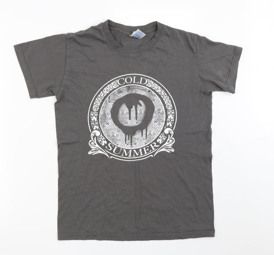 Mens UK Size S Gildan Grey  T-Shirt