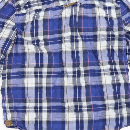 Womens UK Size 34 H&M Blue Basic Button-Up