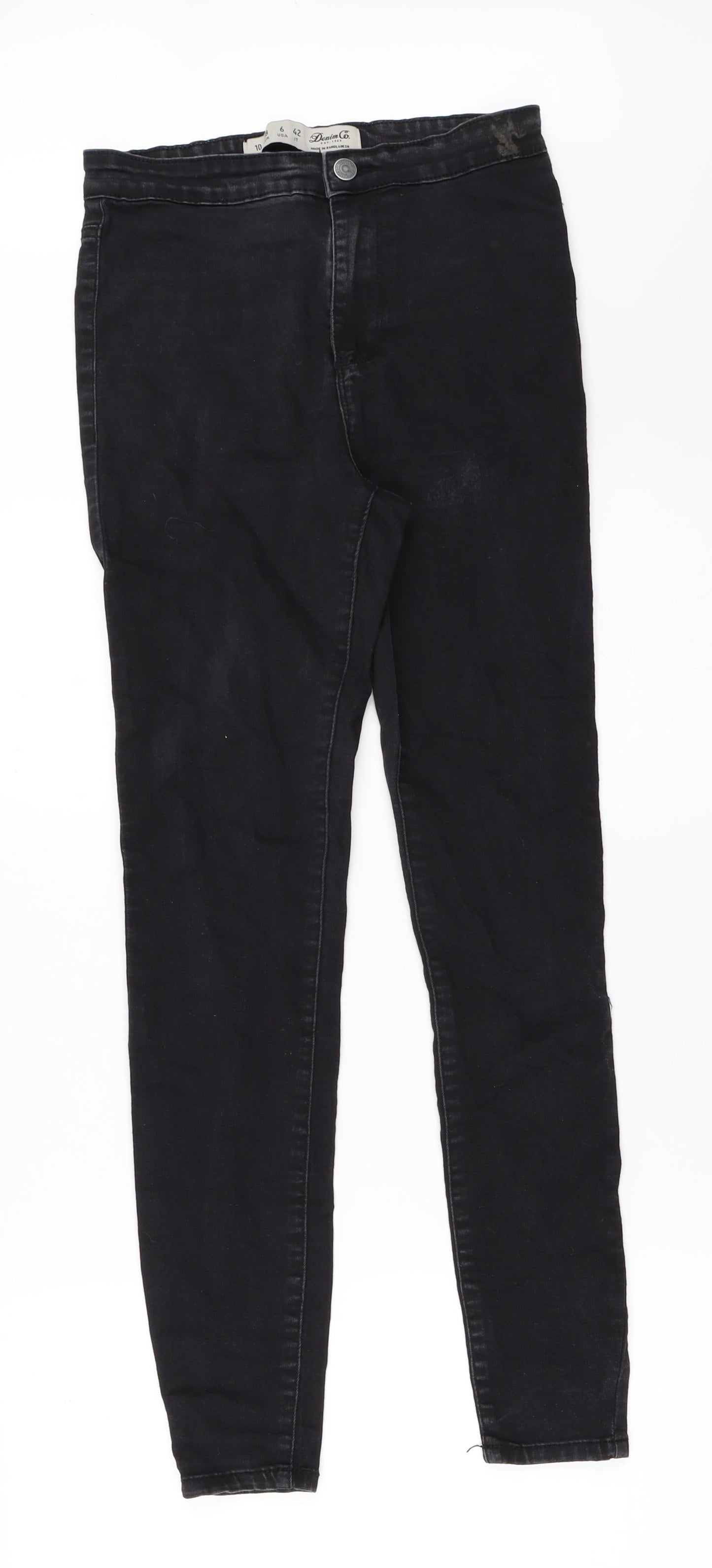 Primark Womens Black  Denim Skinny Jeans Size 10 L27.5 in