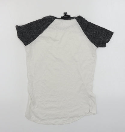 Womens UK Size 6 Atmosphere White Basic T-Shirt