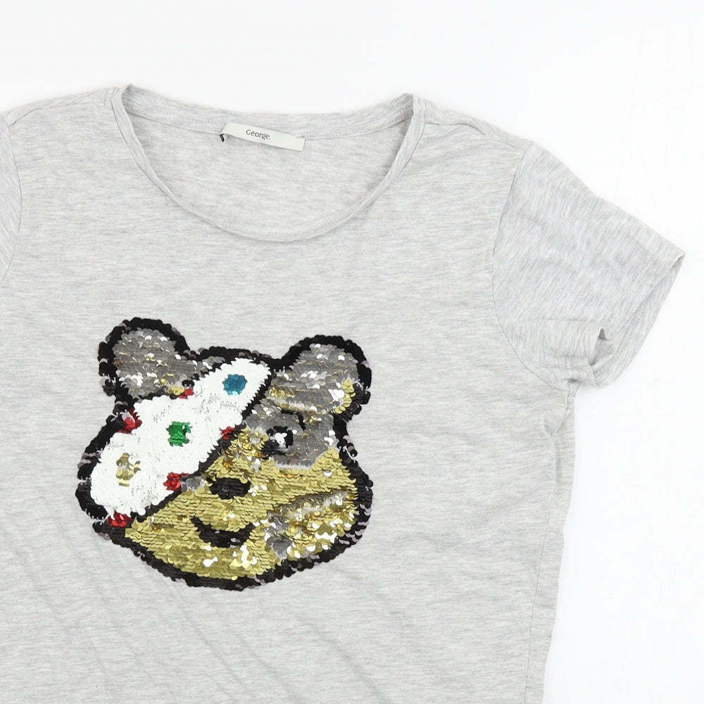 George  Womens Grey   Basic T-Shirt Size XS