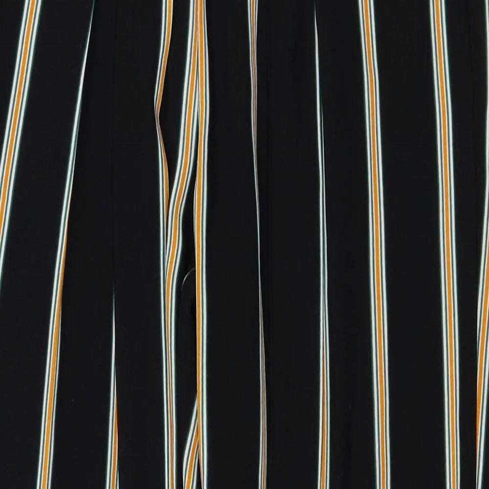 F&F  Womens Black Striped  Trousers  Size 6 L27 in