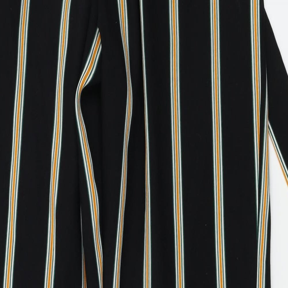 F&F  Womens Black Striped  Trousers  Size 6 L27 in