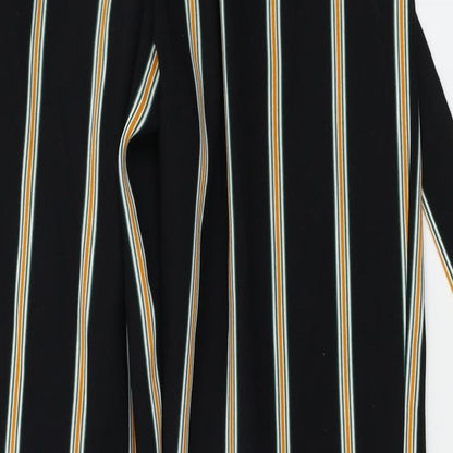 F&F  Womens Black Striped  Trousers  Size 6 L27 in