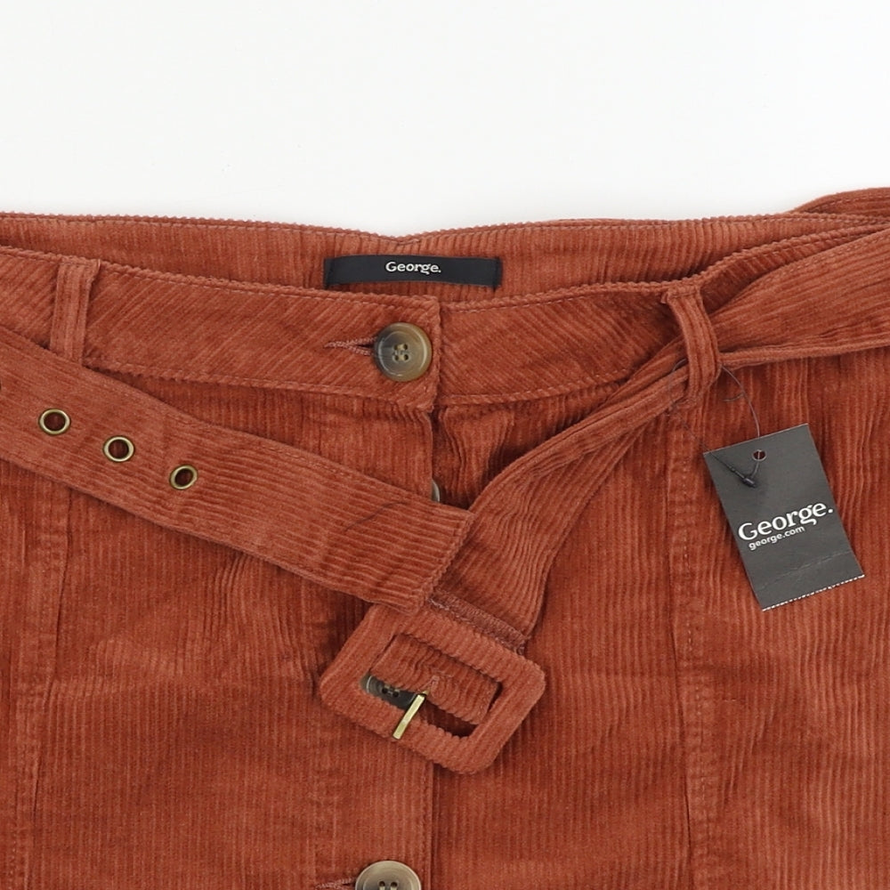 George  Womens Brown   A-Line Skirt Size 12