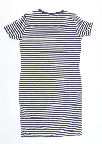 H&M Womens White Striped  A-Line  Size M