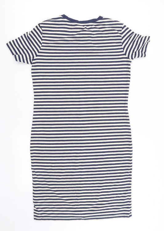 H&M Womens White Striped  A-Line  Size M