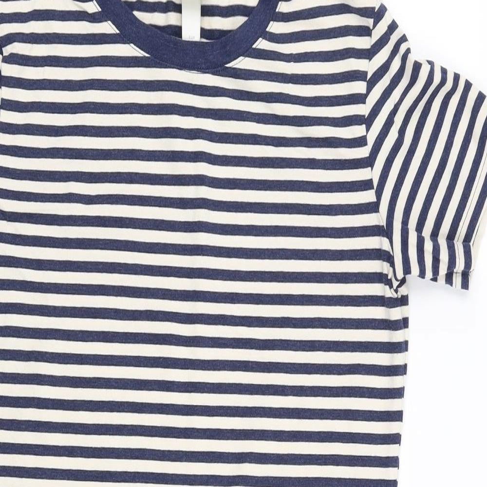 H&M Womens White Striped  A-Line  Size M
