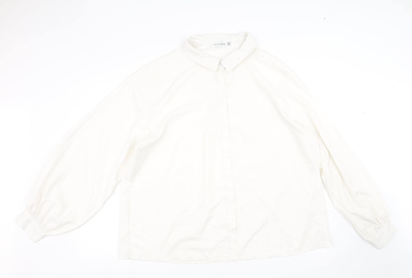 Womens UK Size 20 In the Style White Basic Button-Up