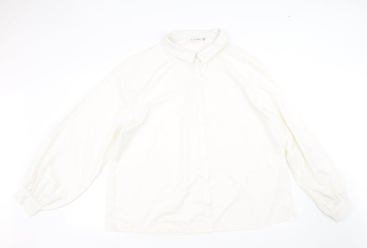 Womens UK Size 20 In the Style White Basic Button-Up