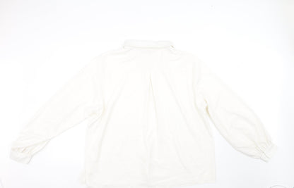 Womens UK Size 20 In the Style White Basic Button-Up