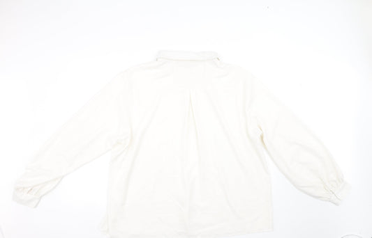 Womens UK Size 20 In the Style White Basic Button-Up