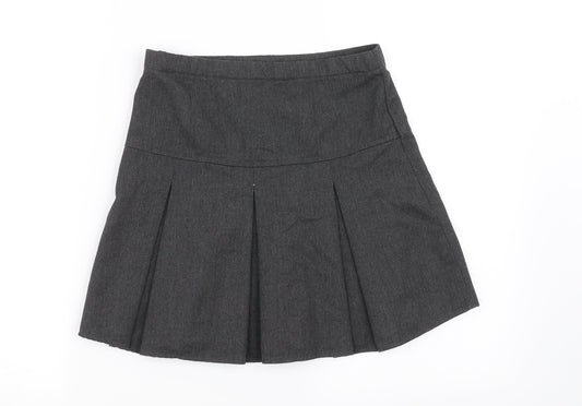 NEXT Girls Grey   Pleated Skirt Size 9 Years