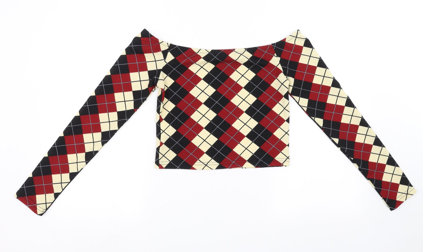 SheIn Womens Red Check  Cropped Tank Size M