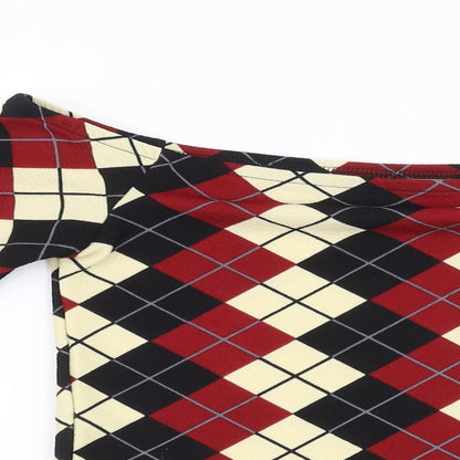 SheIn Womens Red Check  Cropped Tank Size M