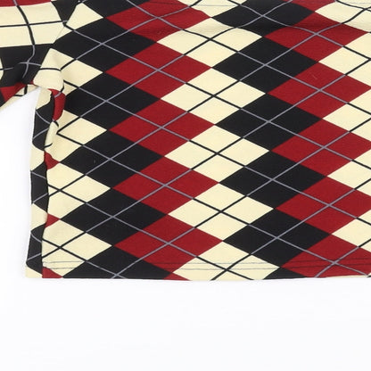 SheIn Womens Red Check  Cropped Tank Size M