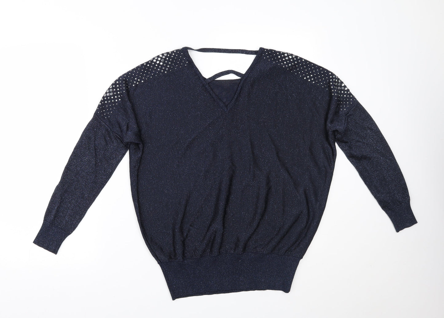 Womens UK Size S Wallis Blue Basic Blouse