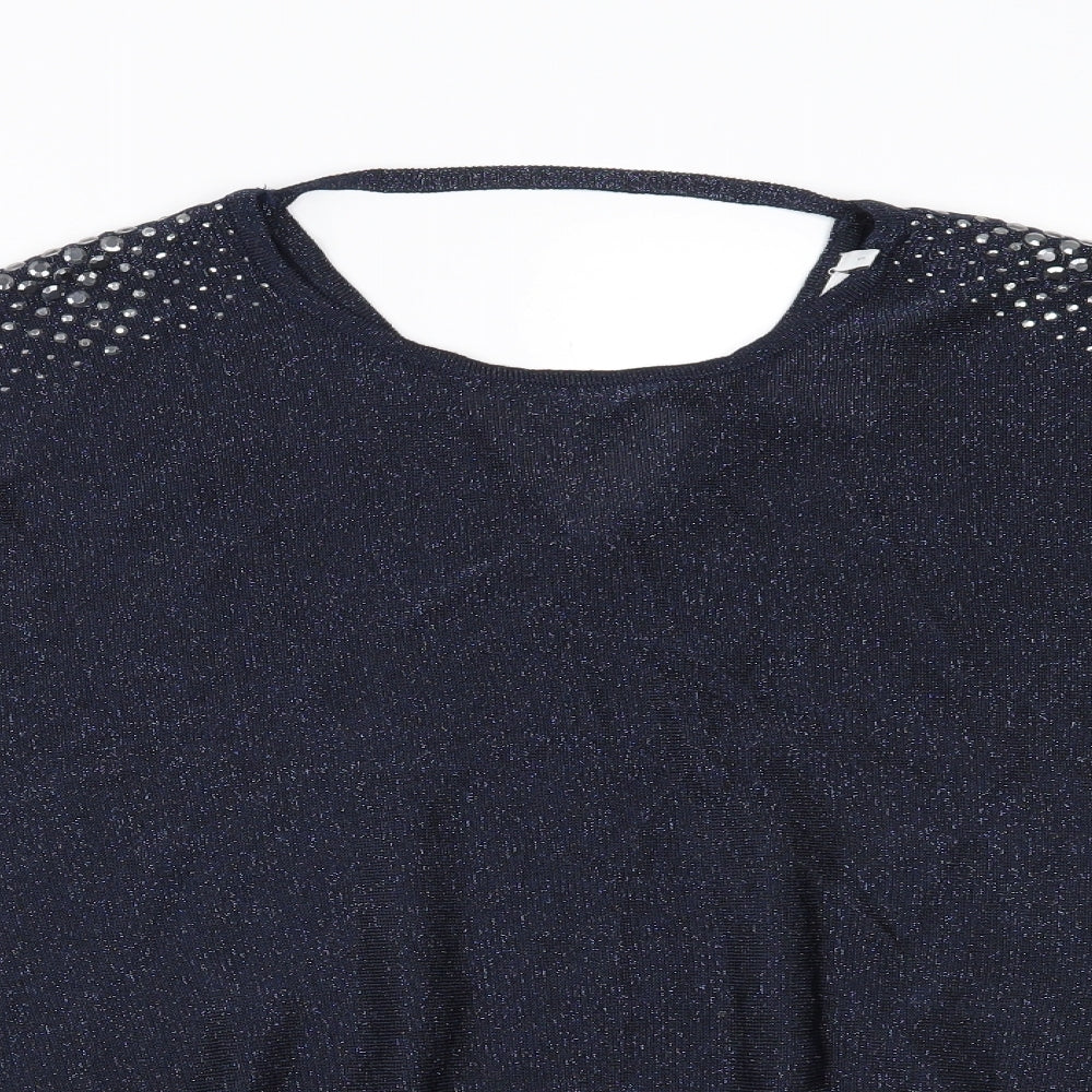 Womens UK Size S Wallis Blue Basic Blouse