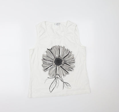Womens UK Size 2XL M&Co White Camisole Tank