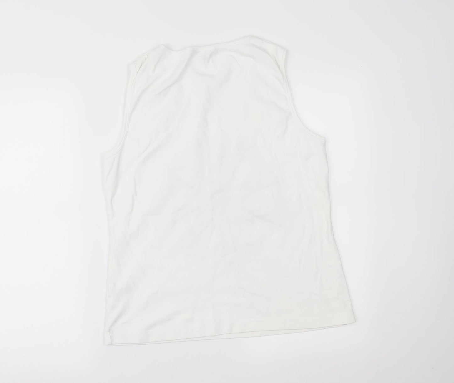 Womens UK Size 2XL M&Co White Camisole Tank