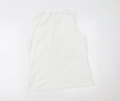 Womens UK Size 2XL M&Co White Camisole Tank