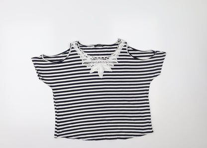 Womens UK Size 16 Quiz Blue Basic Blouse