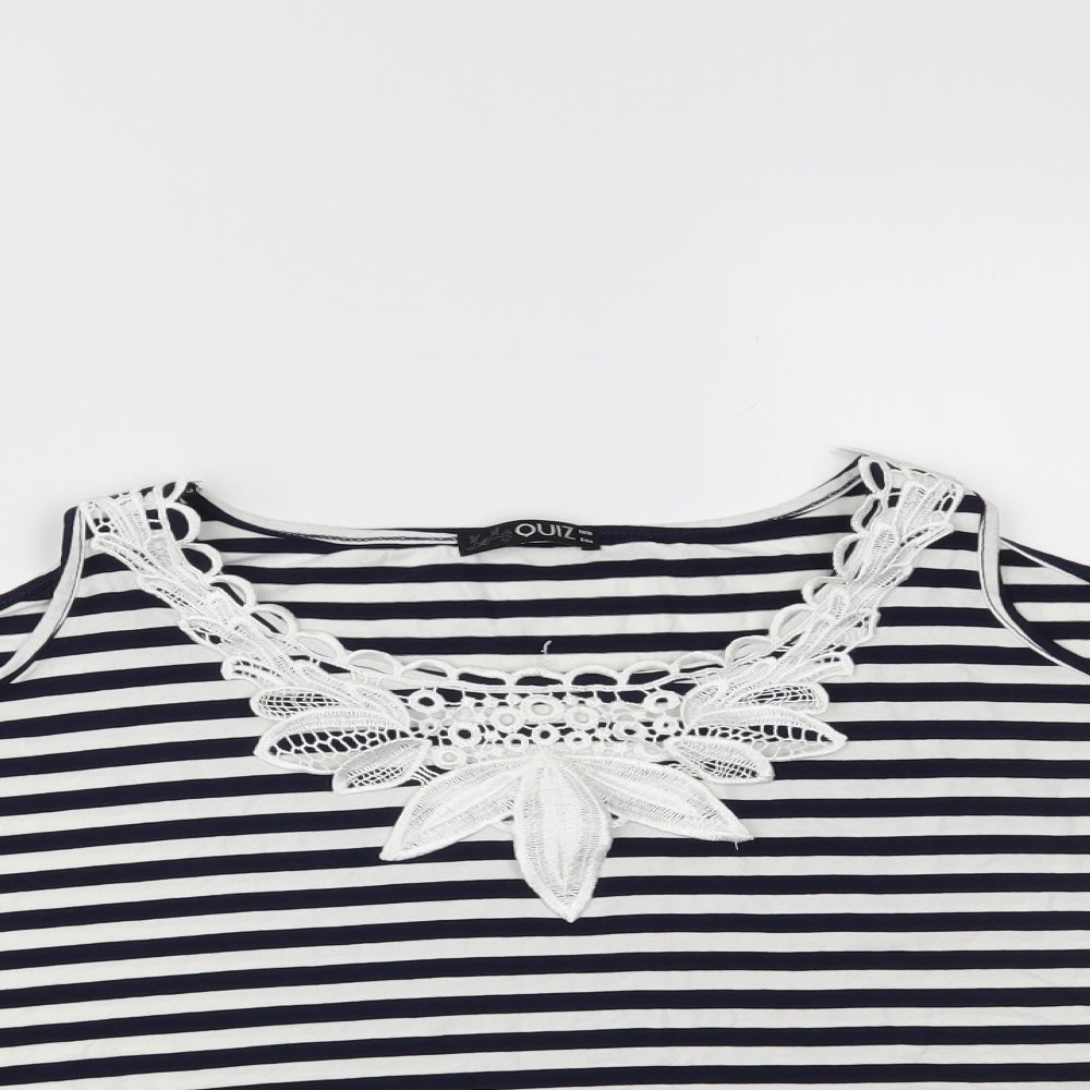 Womens UK Size 16 Quiz Blue Basic Blouse