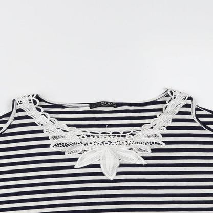 Womens UK Size 16 Quiz Blue Basic Blouse