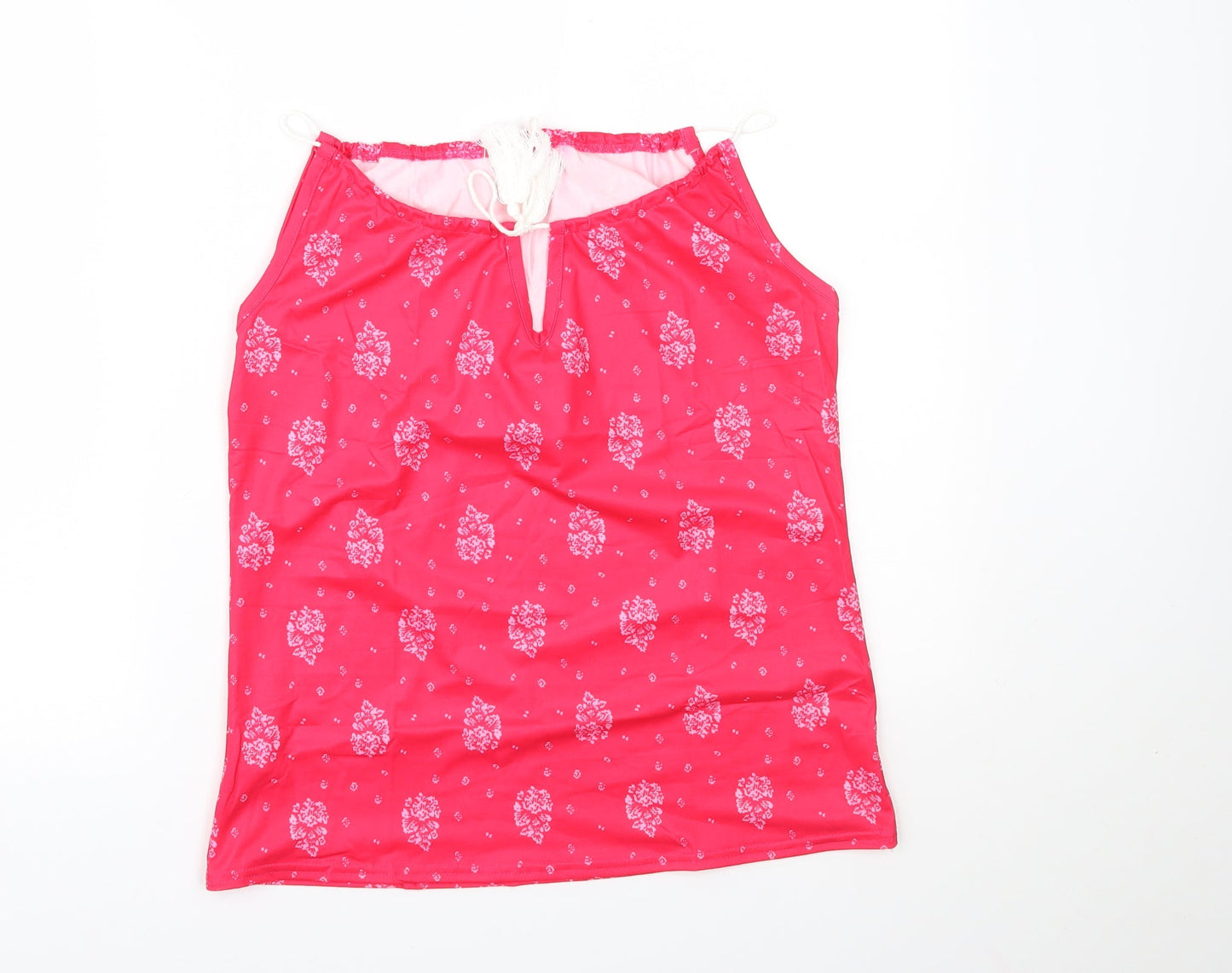 Womens UK Size S Preworn Red Basic Tank