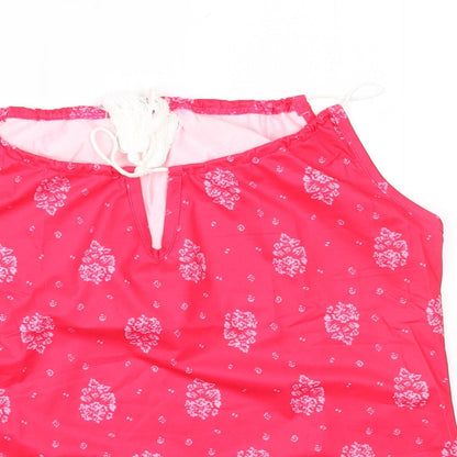 Womens UK Size S Preworn Red Basic Tank
