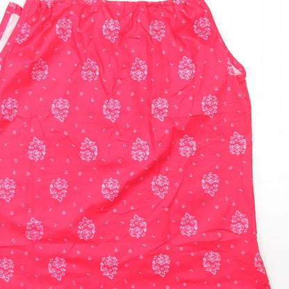 Womens UK Size S Preworn Red Basic Tank