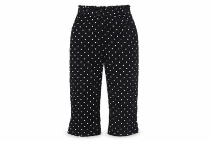 NEXT Girls Black Polka Dot  Cropped Trousers Size 9 Years