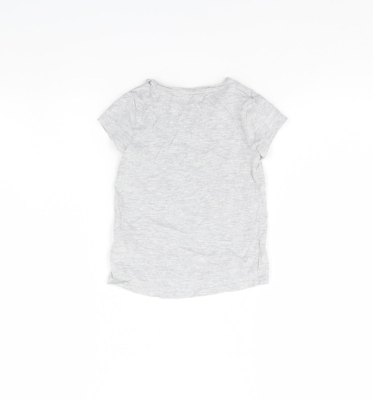 Back view of F&F girls’ grey basic t-shirt, size 2, years