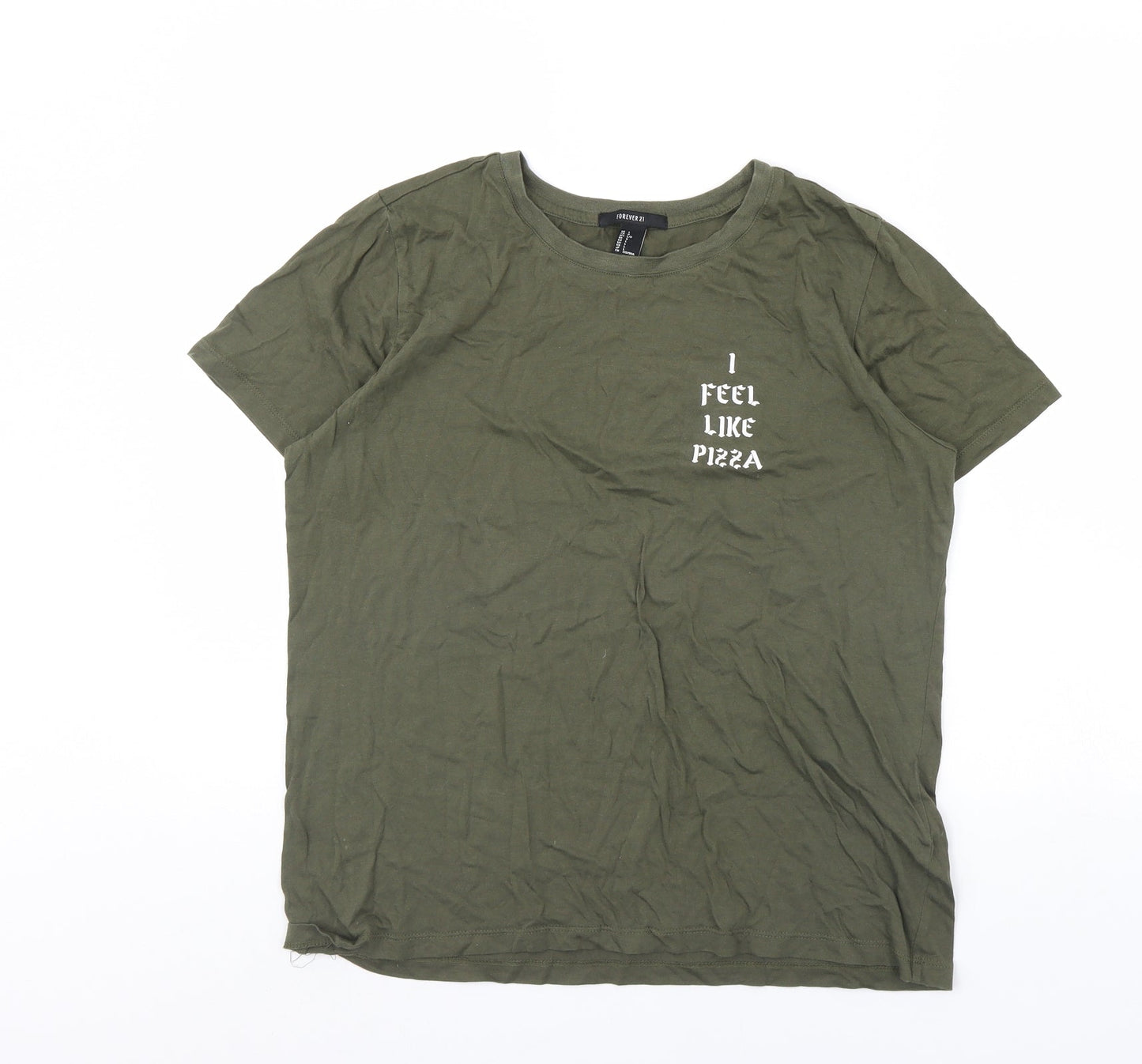 FOREVER 21 Womens Green   Basic T-Shirt Size L