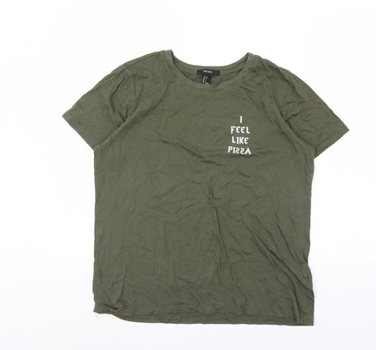 FOREVER 21 Womens Green   Basic T-Shirt Size L
