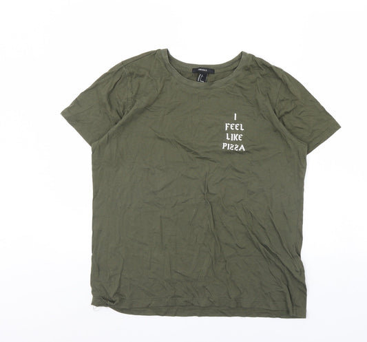 FOREVER 21 Womens Green   Basic T-Shirt Size L
