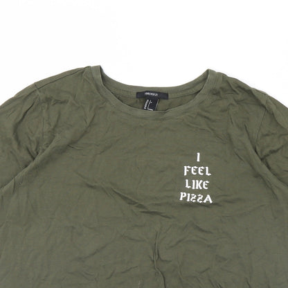 FOREVER 21 Womens Green   Basic T-Shirt Size L
