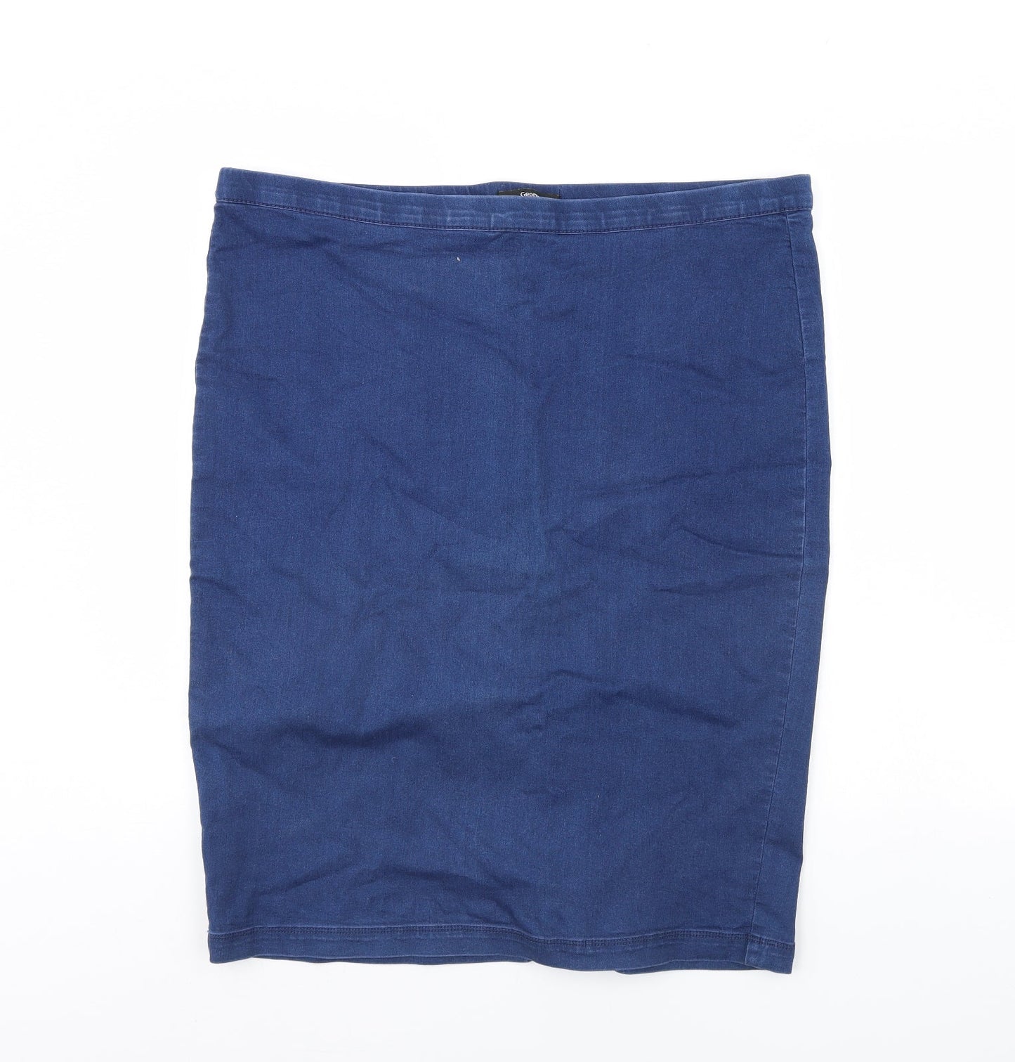 George Womens Blue  Denim Straight & Pencil Skirt Size 42 in