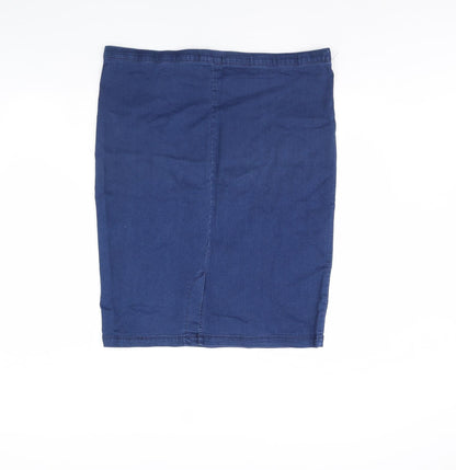 George Womens Blue  Denim Straight & Pencil Skirt Size 42 in