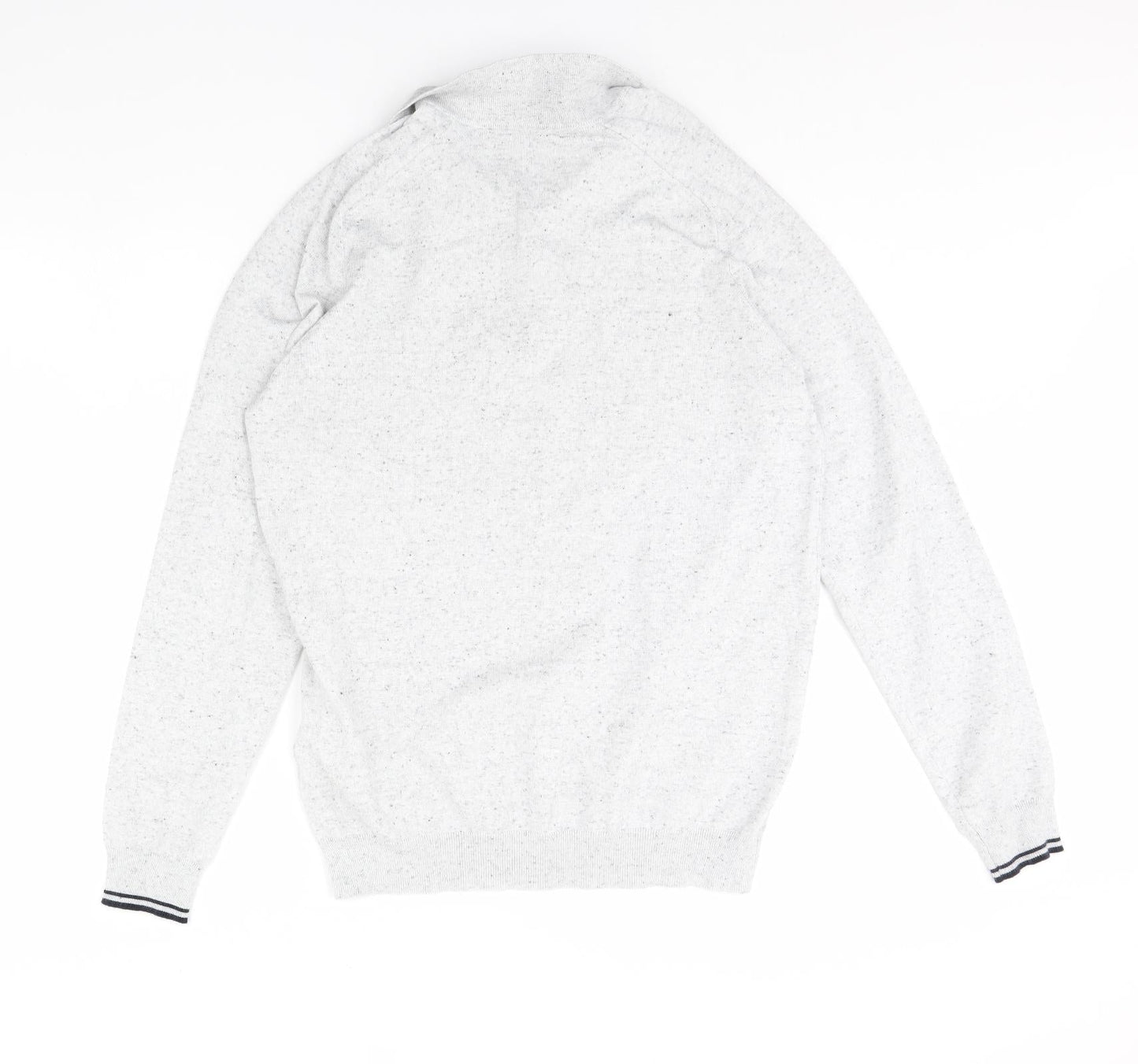 Easy Mens Grey   Henley Jumper Size M