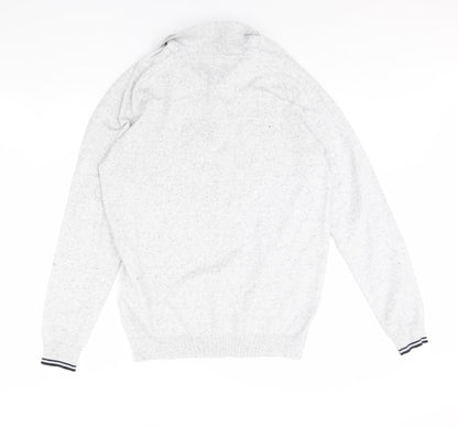 Easy Mens Grey   Henley Jumper Size M