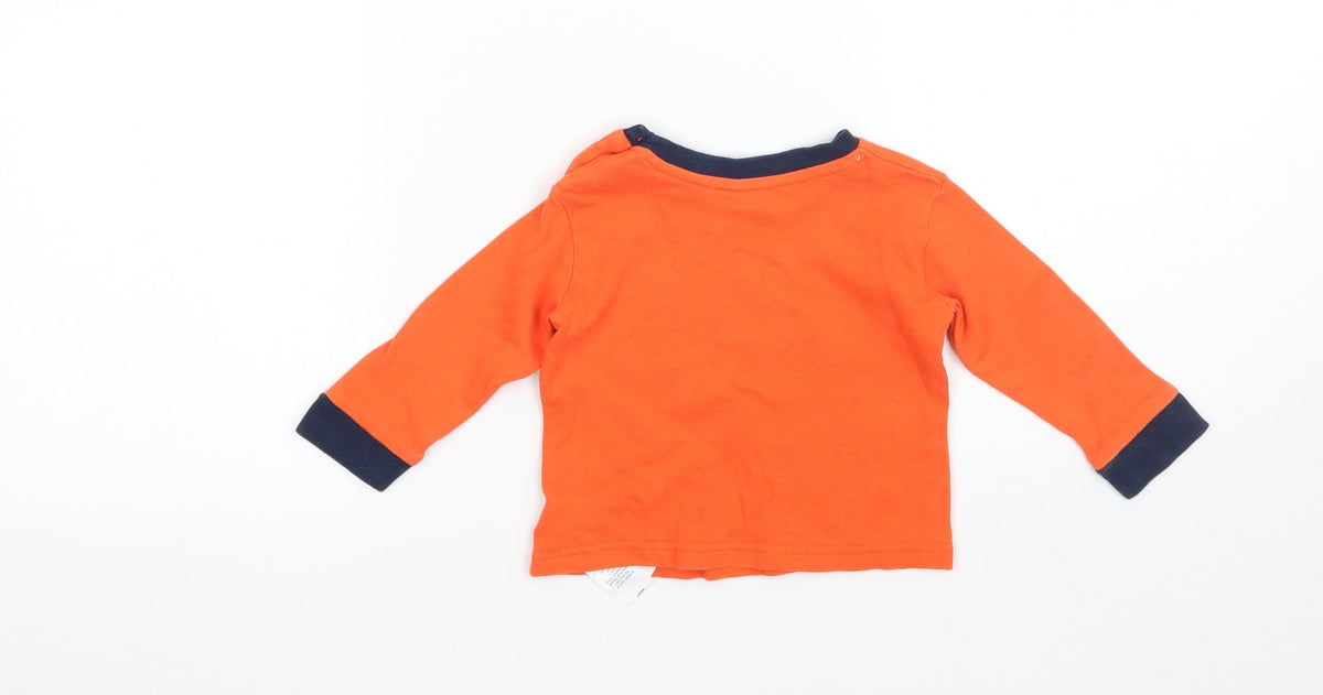 Primark Boys Orange   Basic T-Shirt Size 3-6 Months