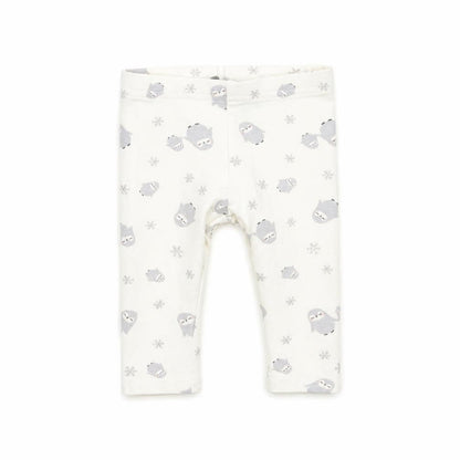 Front view of Primark girls’ white capri leggings, size 3-6, months