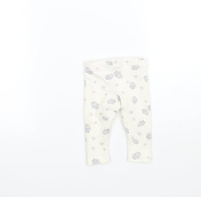 Primark Girls White   Capri Leggings Size 3-6 Months