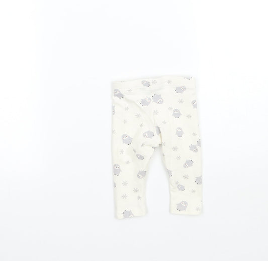 Primark Girls White   Capri Leggings Size 3-6 Months