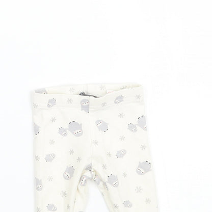 Primark Girls White   Capri Leggings Size 3-6 Months