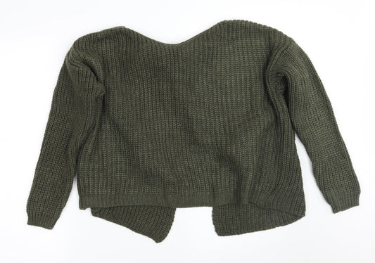 Womens UK Size M Misspap Green Pullover Jumper